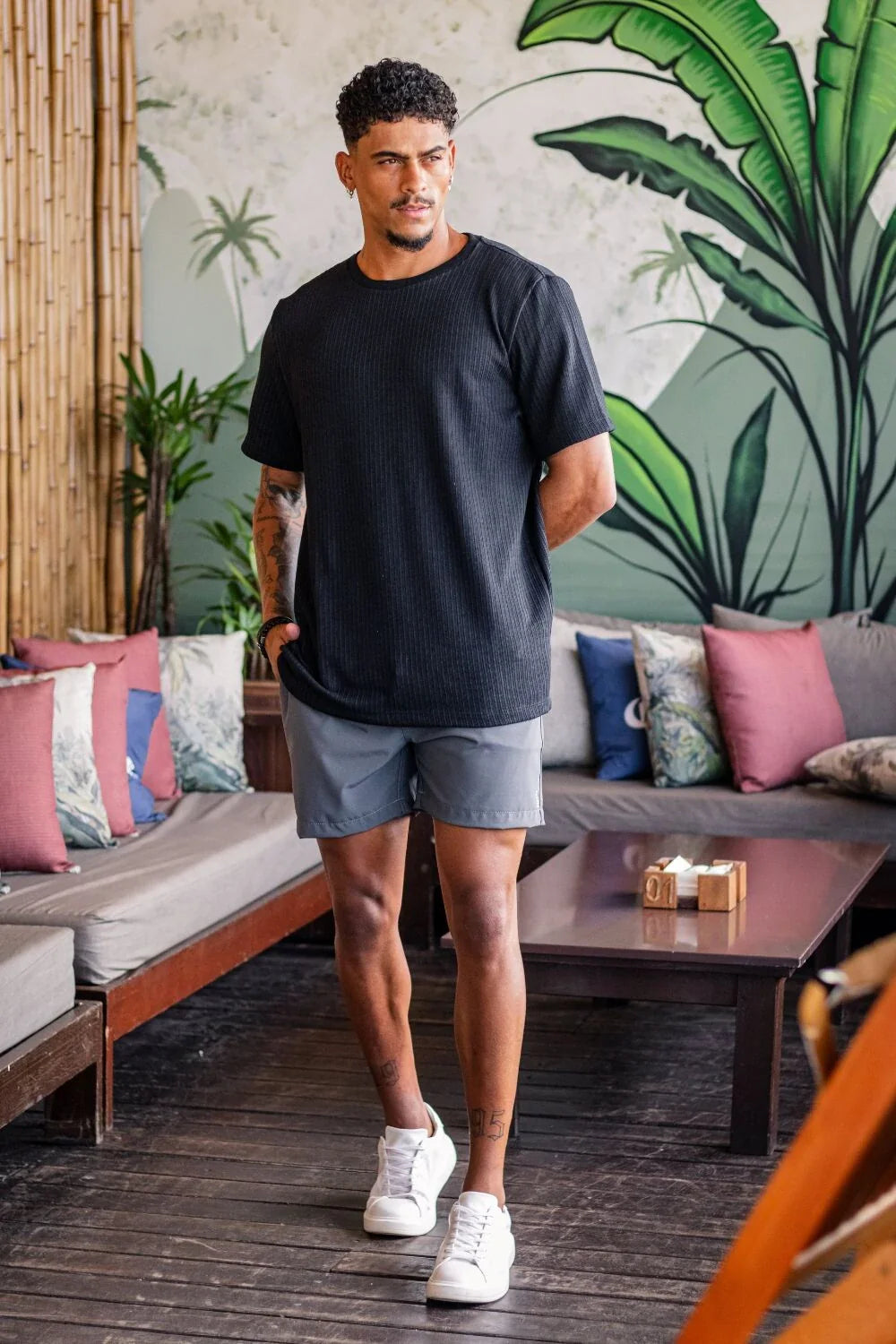 Short Sport Tecido Tecnológico - Linha Urban - Cinza