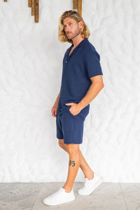 Short Paradizo Tricô Azul Escuro – Linha Urban