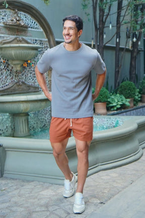 Short Linho Cut - Linha Resort - Marrom