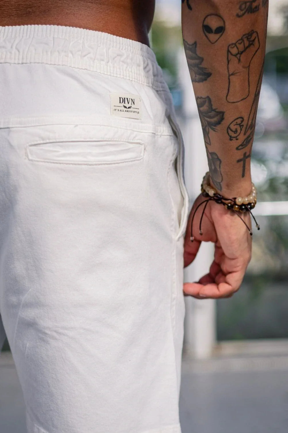 Short Urban Sarja Com Elastano 2.0 - Linha Urban - Off White