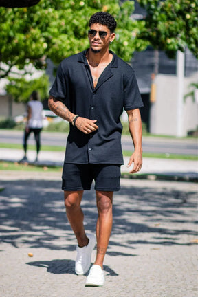 Short Tricô Paradizo Preto - Linha Urban