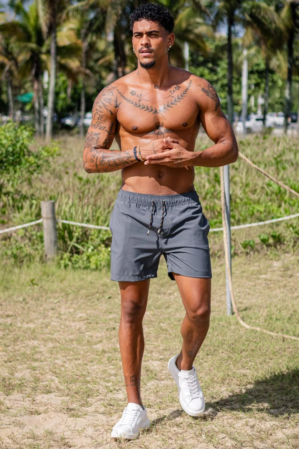 Short Sport Tecido Tecnológico - Linha Urban - Cinza