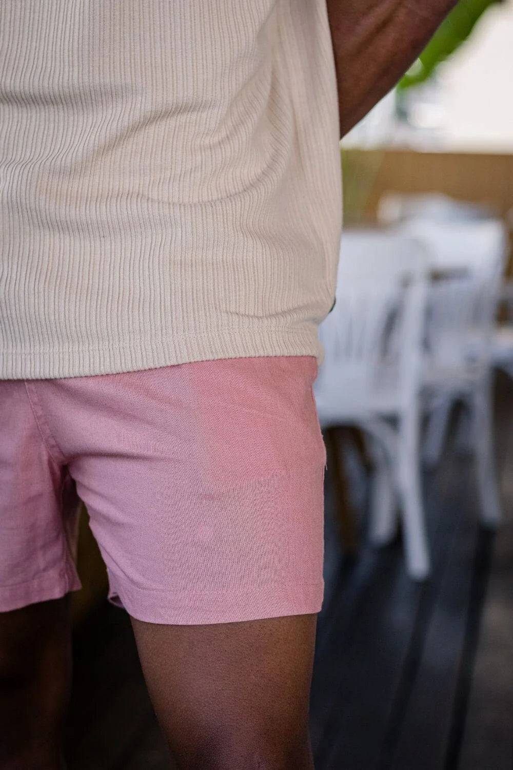 Short Linho Cut - Linha Resort - Rose