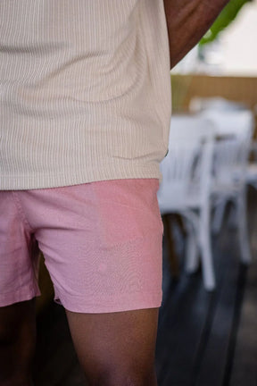 Short Linho Cut - Linha Resort - Rose