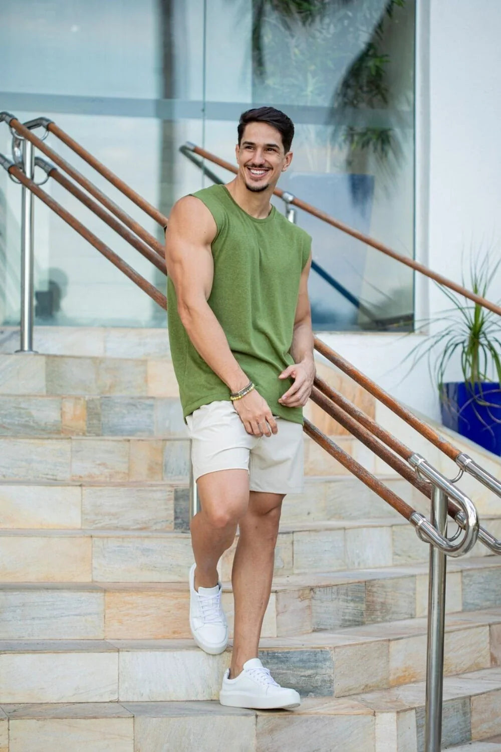 Short Sport Tecido Tecnológico - Linha Urban - Off White