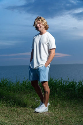 Short Tricô Paradizo Azul Claro - Linha Urban