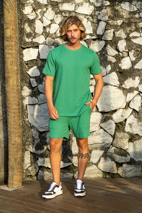 Short Tricô Paradizo Verde - Linha Urban