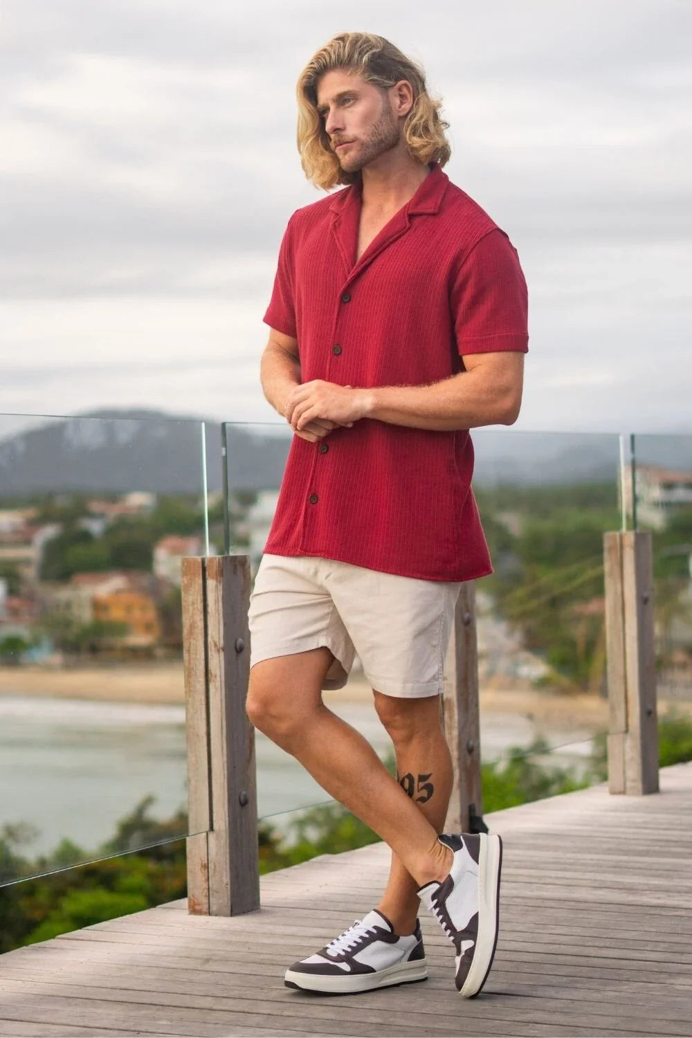 Short Urban Sarja Com Elastano 2.0 - Linha Urban - Bege