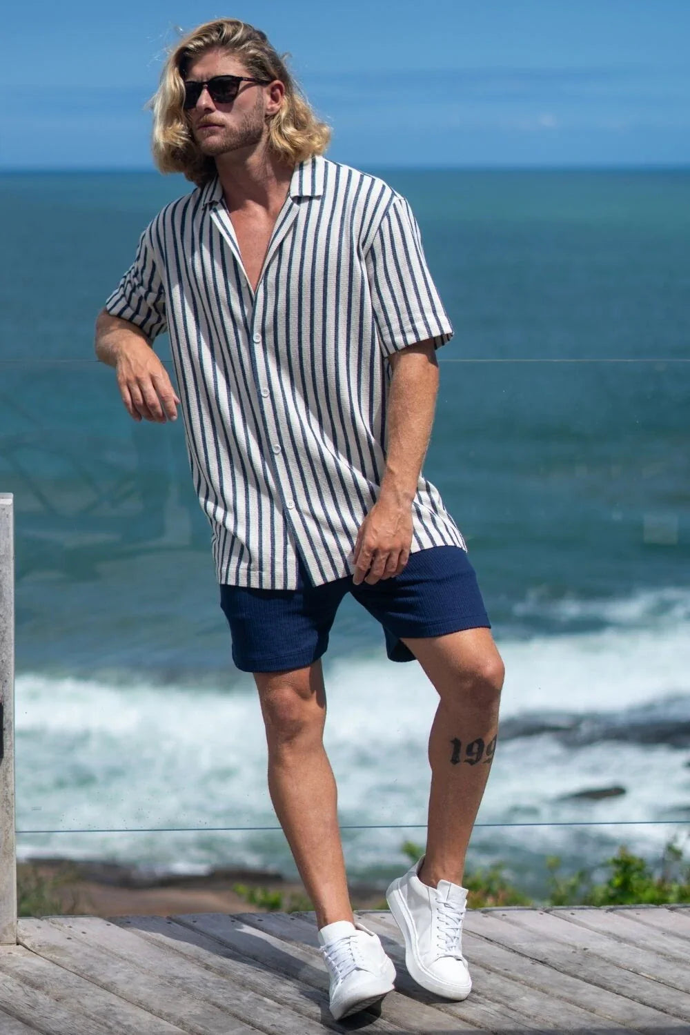 Short Paradizo Tricô Azul Escuro – Linha Urban