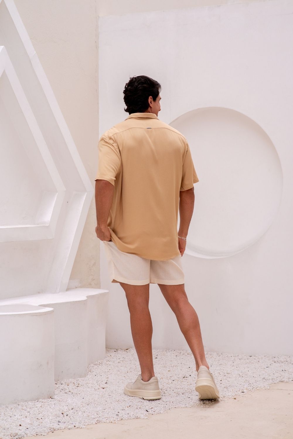 Short Alfaiataria Positano Off White - Linha Resort