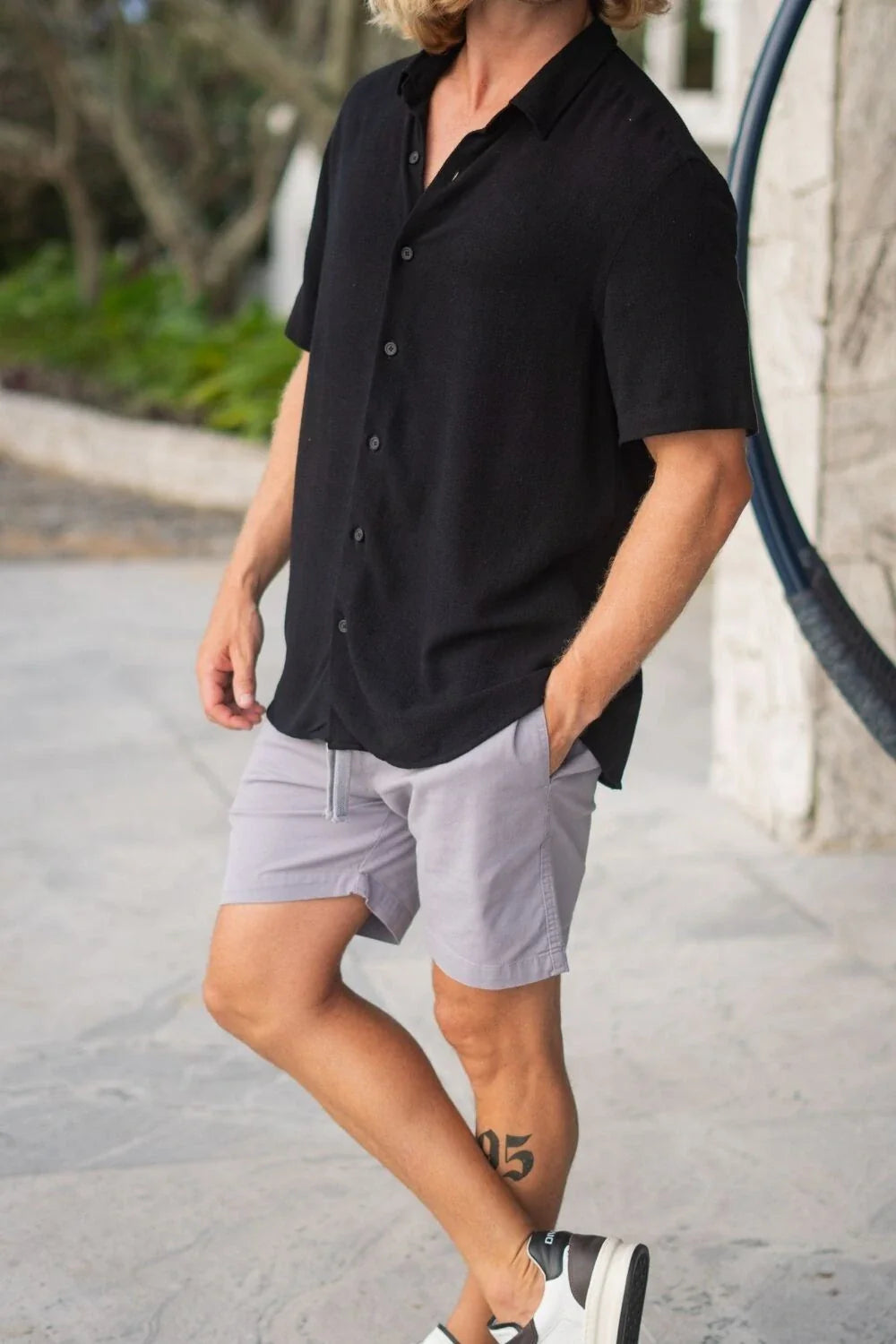 Short Urban Sarja Com Elastano 2.0 - Linha Urban - Cinza