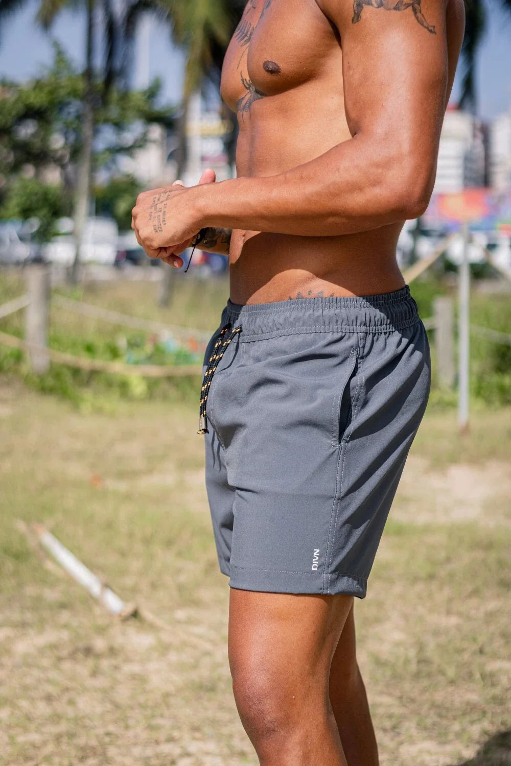 Short Sport Tecido Tecnológico - Linha Urban - Cinza