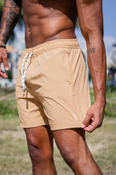 Short Sport Tecido Tecnológico - Linha Urban - Marrom Claro