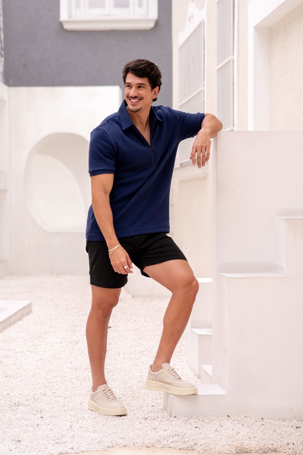 Short Alfaiataria Positano Preto- Linha Resort