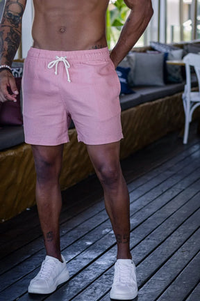 Short Linho Cut - Linha Resort - Rose