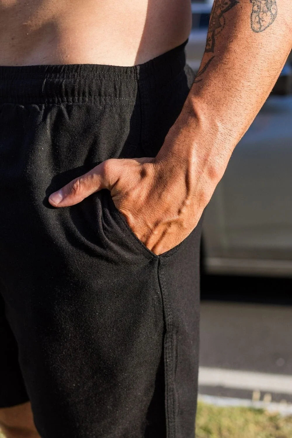 Short Resort Linho Long - Linha Resort - Preto