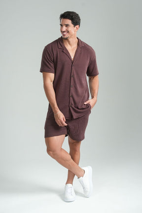 Short Paradizo Tricô Marrom – Linha Urban