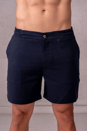 Short Alfaiataria Positano Azul Escuro - Linha Resort