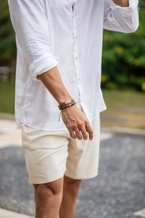 Short Resort Linho Long - Linha Resort - Natural