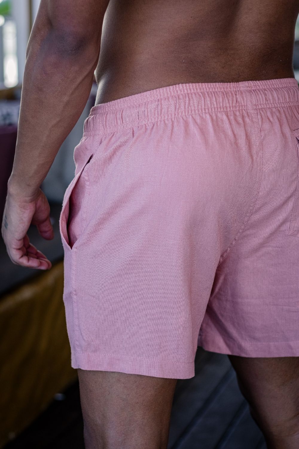 Short Linho Cut - Linha Resort - Rose