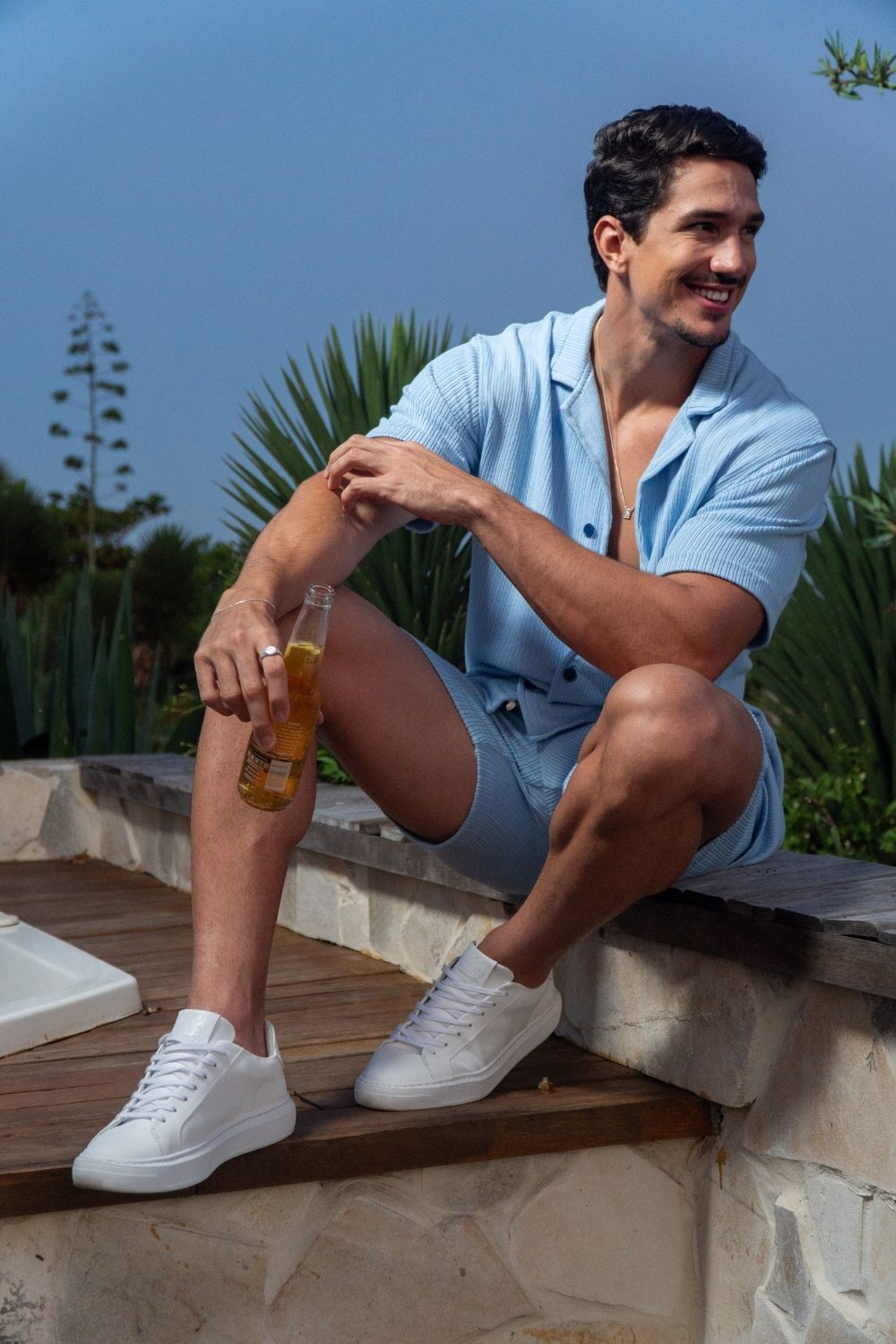 Short Tricô Paradizo Azul Claro - Linha Urban