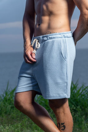 Short Tricô Paradizo Azul Claro - Linha Urban