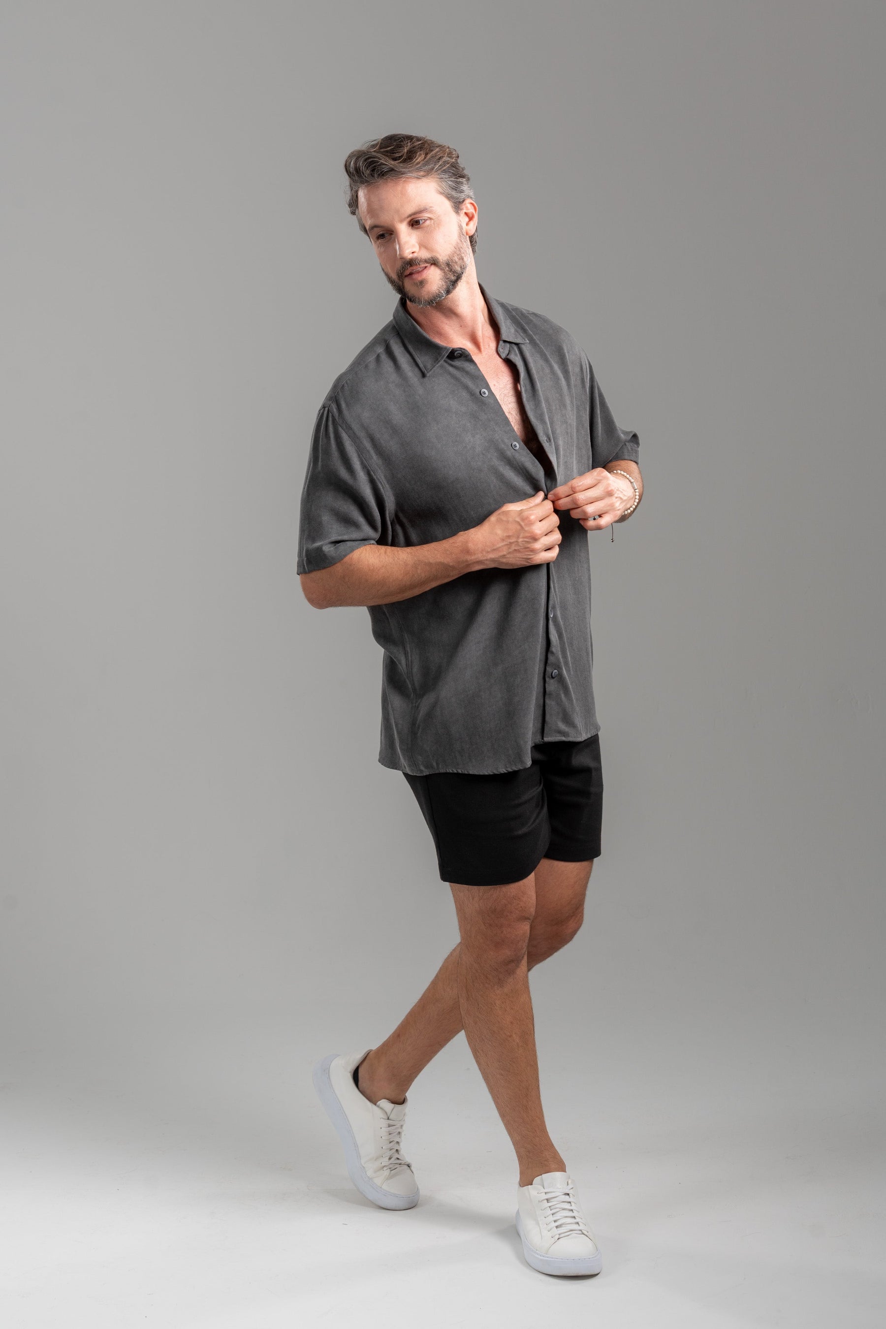 Short Alfaiataria Positano Preto- Linha Resort